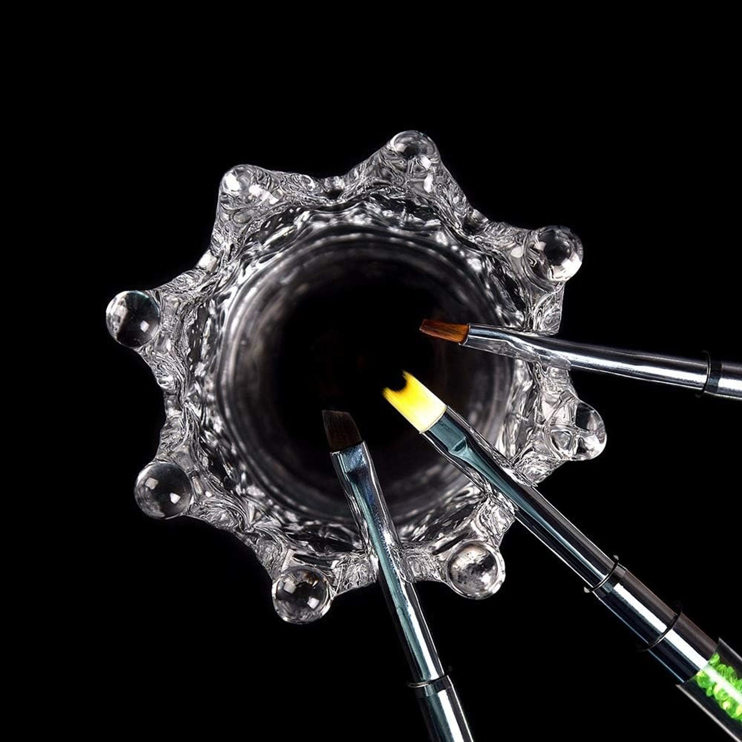 Glass Dappen Dish & Brush Holder GDD-2N1 00201