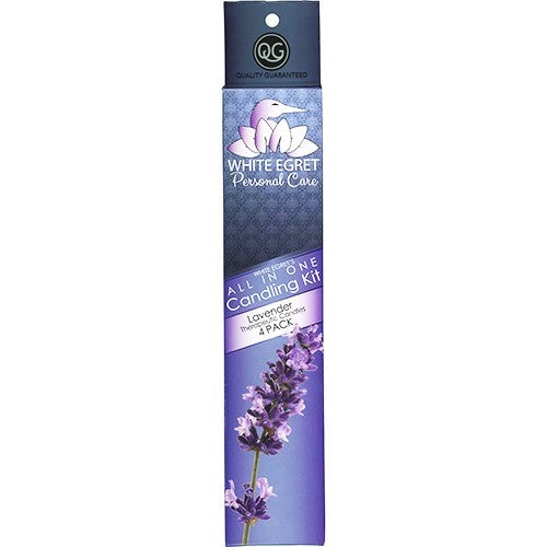 White Egret Lavender Therap. Candles 1/2",4PK LAV4PK #03285