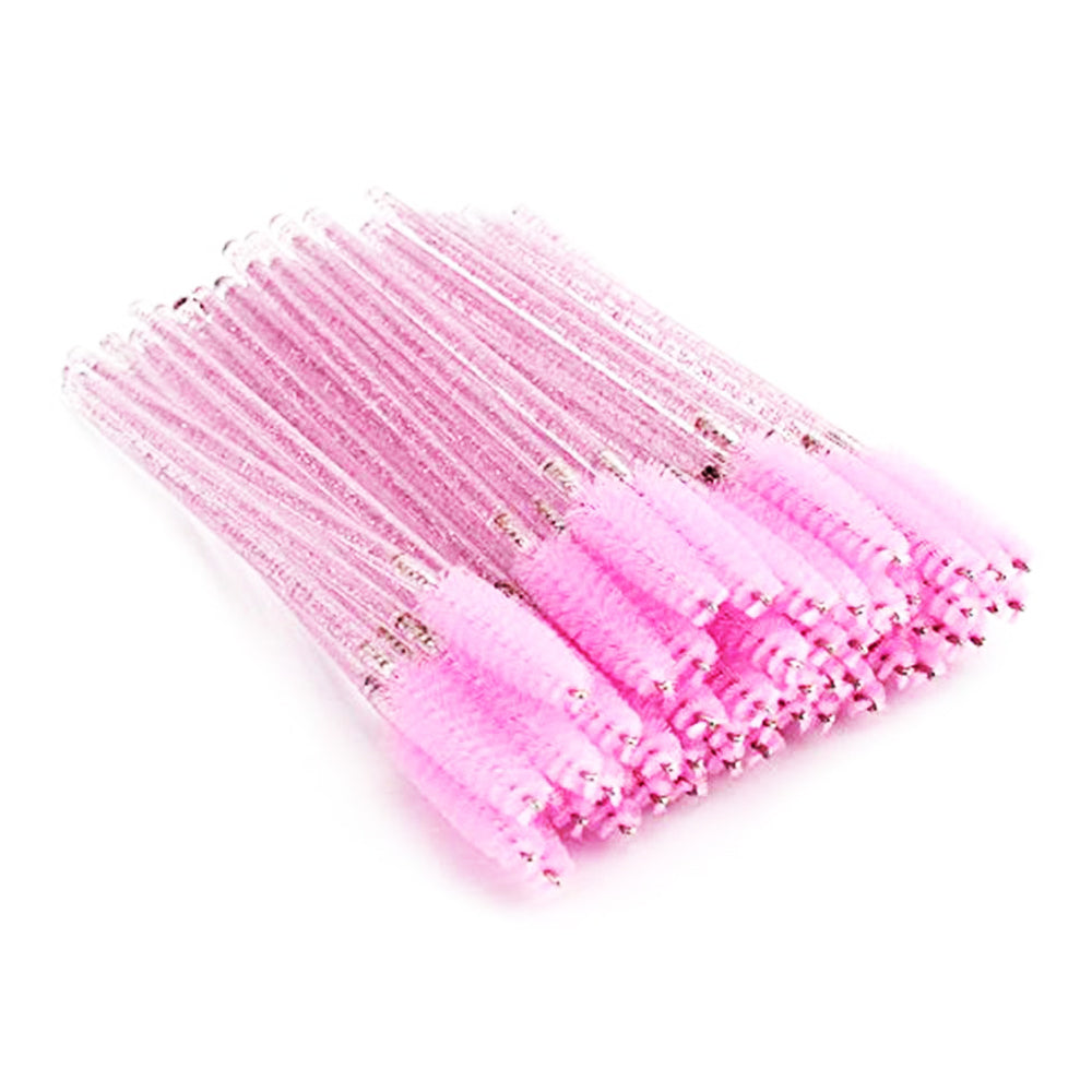 Disposable Pink Glitter Mascara Wands 50PK MW100