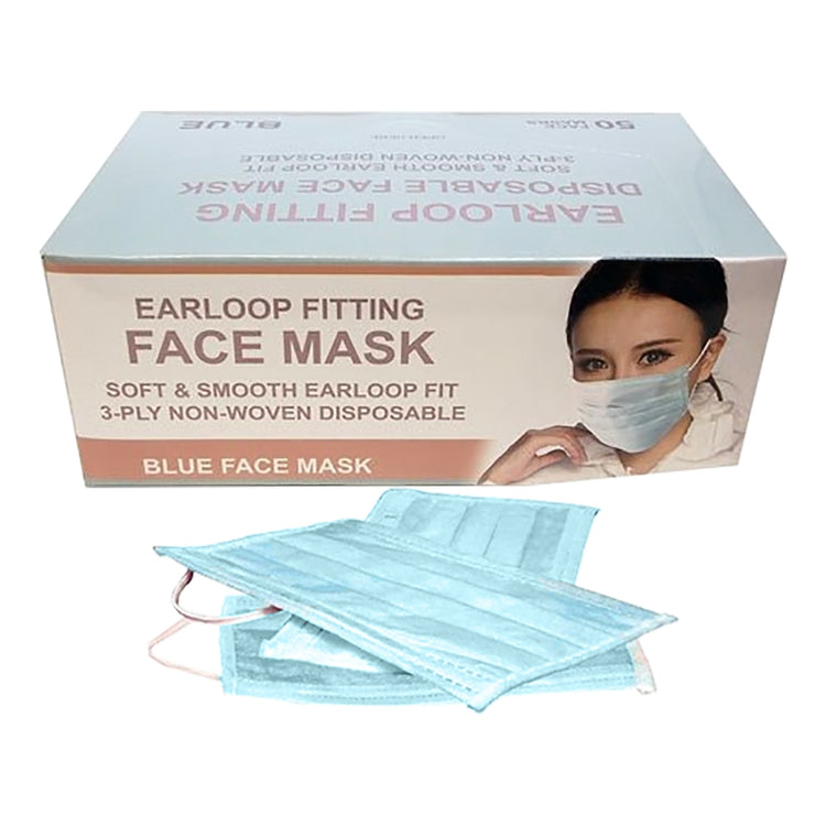 Berkeley Disposable Earloop Face Mask Blue 50pcs FM101-BL