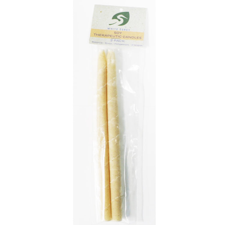 White Egret Soy Therapeutic Candles 1/2", 2PK SOY2PK #02097
