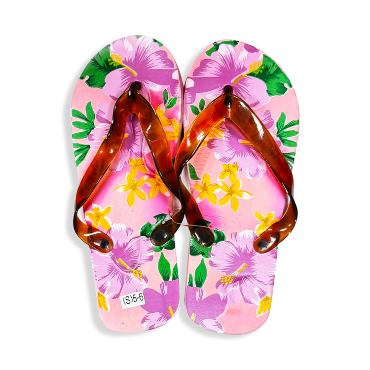 Flower Design Flat Top Sandal Small Size 5-6 FT480B-S 00480