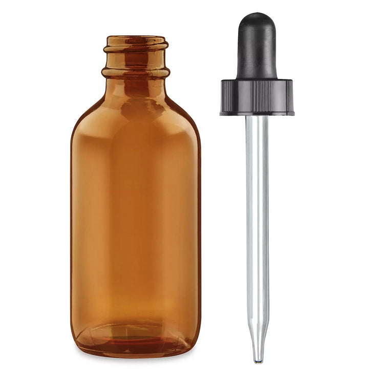 Glass Dropper Bottles 2 oz - Amber 24310