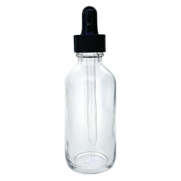 Glass Dropper Bottles 2 oz - Clear 4310C