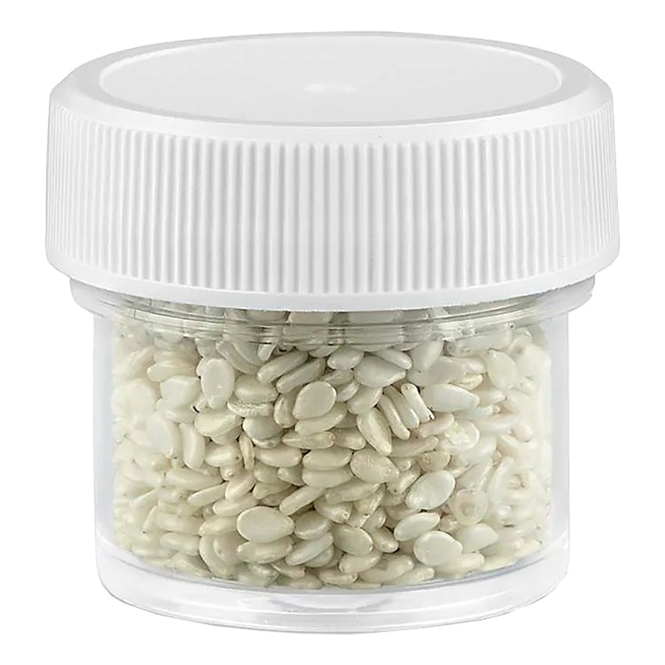 Clear Round Wide-Mouth Plastic Jar 1/2 oz White Cap 00817