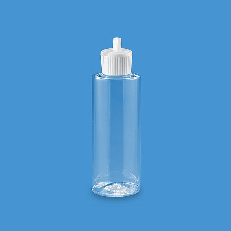 Clear Cylinder Bottles - 2 oz, Flip Top Cap 00616