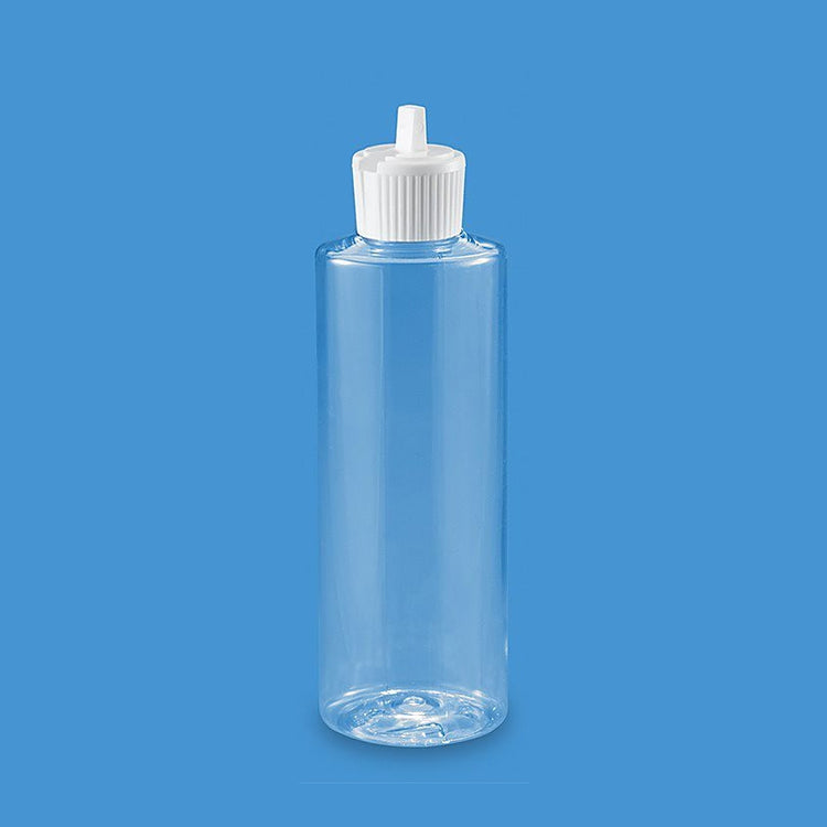Clear Cylinder Bottles - 4 oz, Flip Top Cap 00617