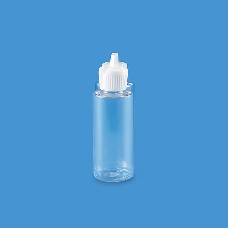 Clear Cylinder Bottles - 1 oz, Flip Top Cap 00615