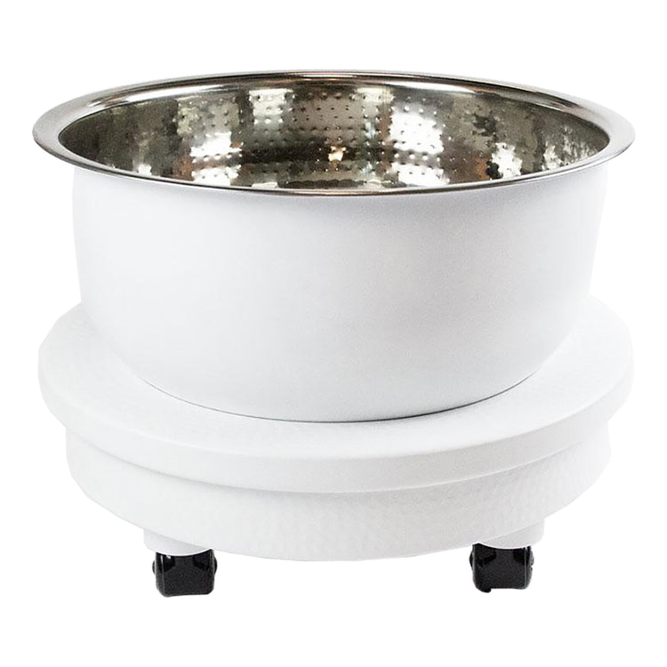 Noel Asmar Hammered Pedi Cart White PB3002W