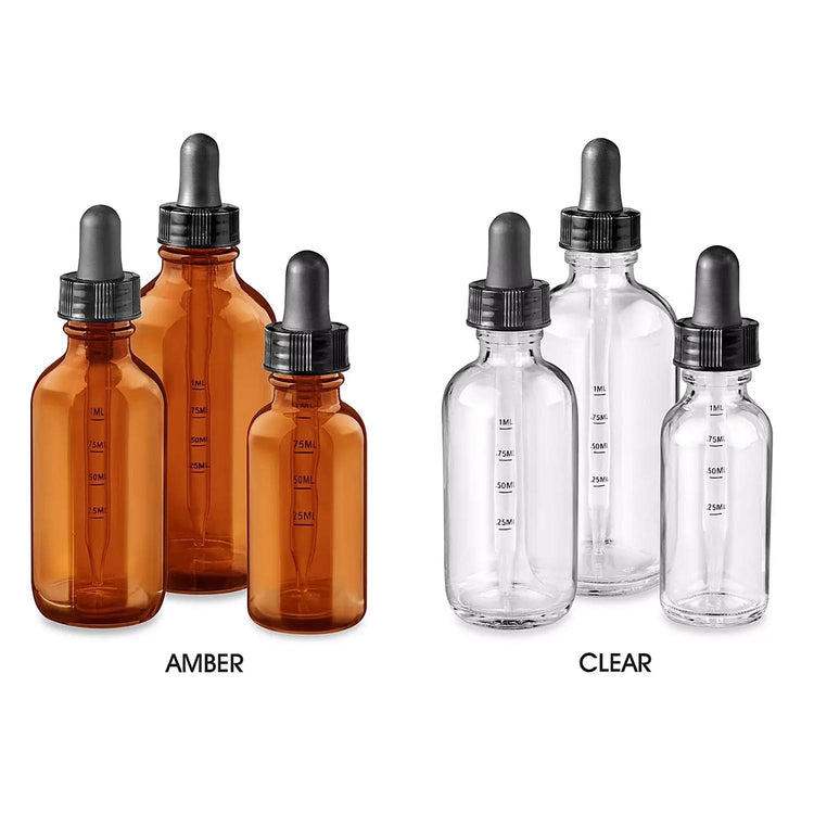 Glass Dropper Bottles 4 oz - Amber 43110