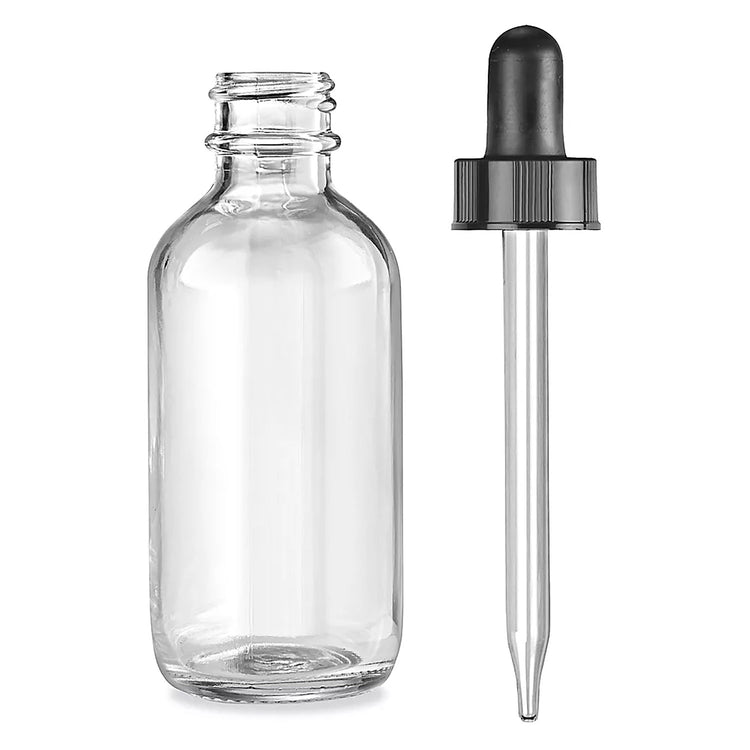 Glass Dropper Bottles 4 oz - Clear 43111