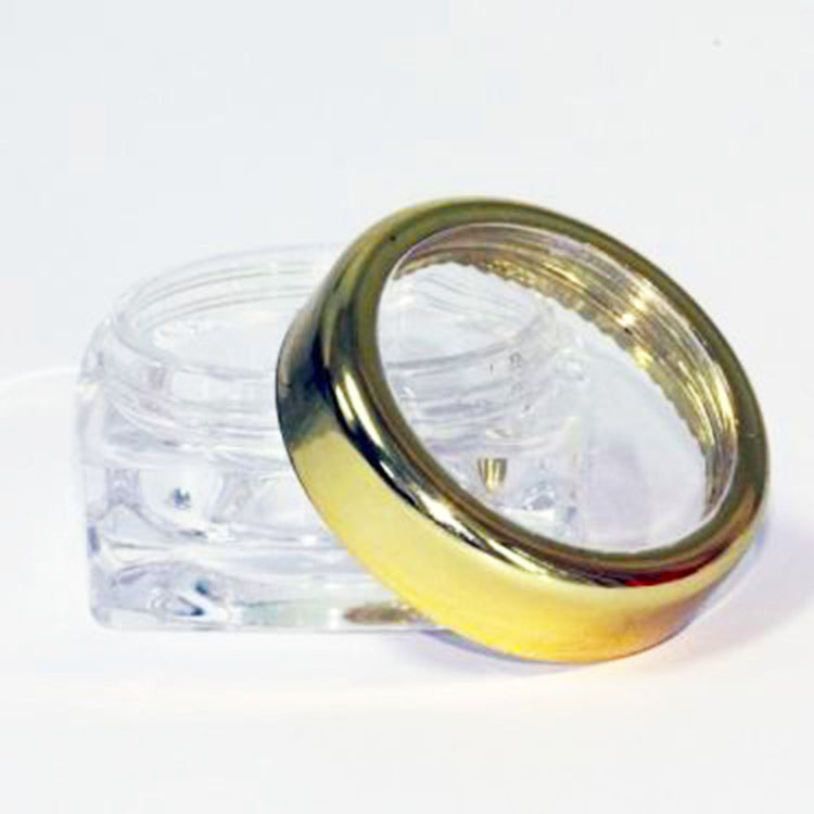 Berkeley 12ml Clear Acrylic Jar - Gold Cap BT625-GD