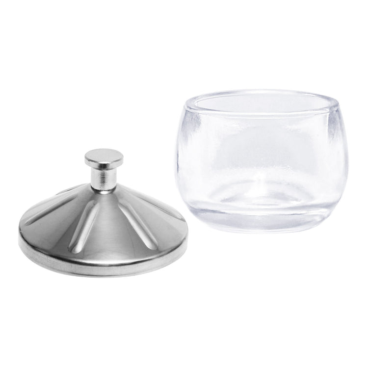 BerkeleyThick Walled Frosted Glass Liquid Cup W/SS Lid LC144