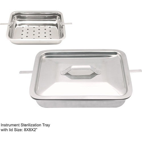 MBI-951 Instruments SterilizingTray with Cover 10"x8"x2"