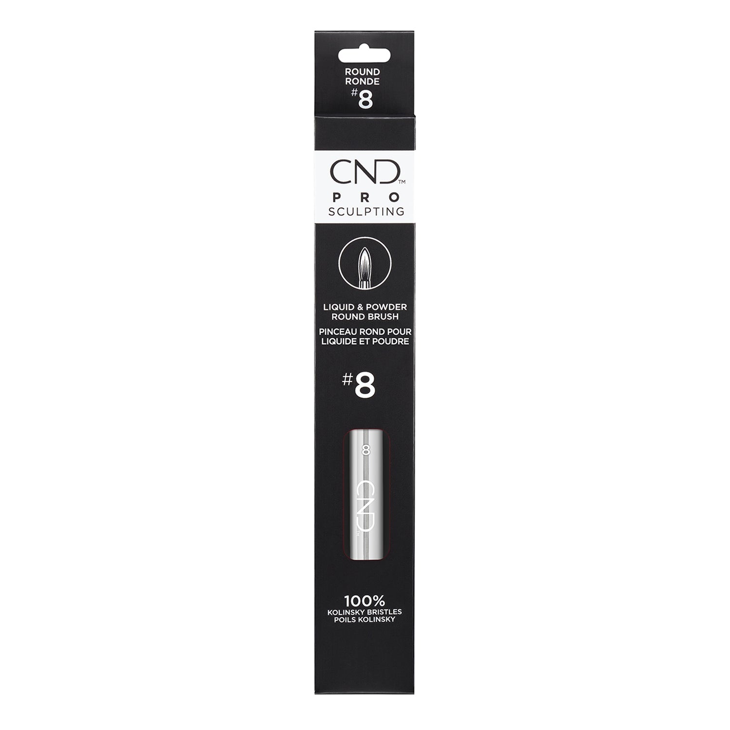 CND Pro Sculpting Liquid & Powder Round Brush #8 01769
