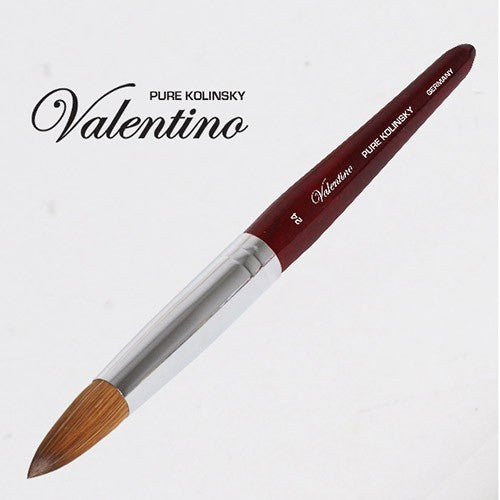 Valentino Kolinsky Acrylic Brush Cherry Wood/ChromeFerrule24