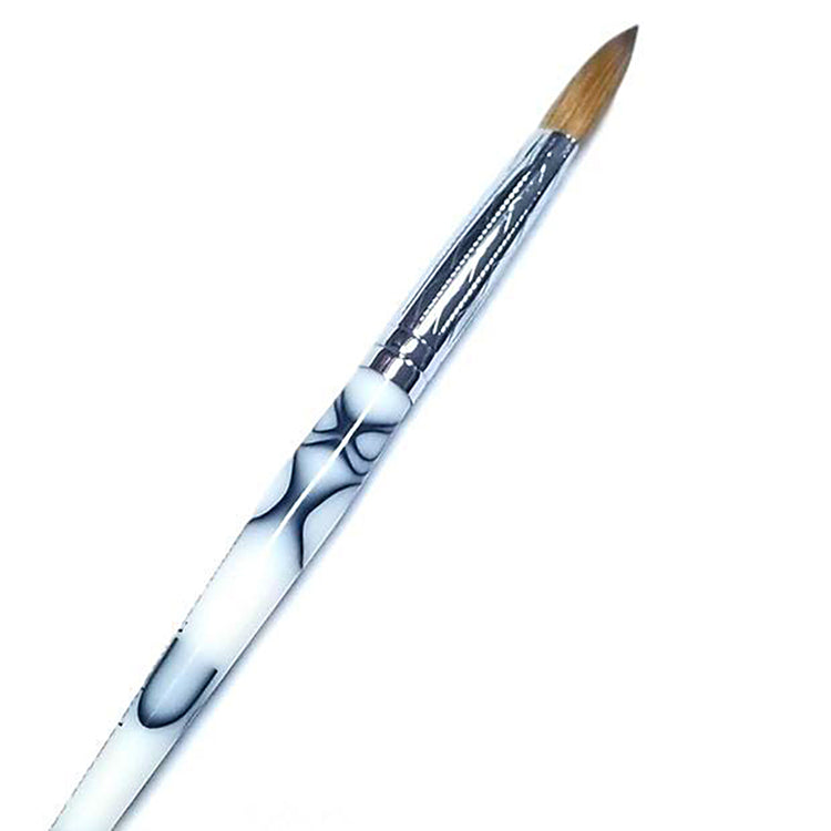 A1 Kolinsky Acrylic Brush #12 White Marble B-AW12