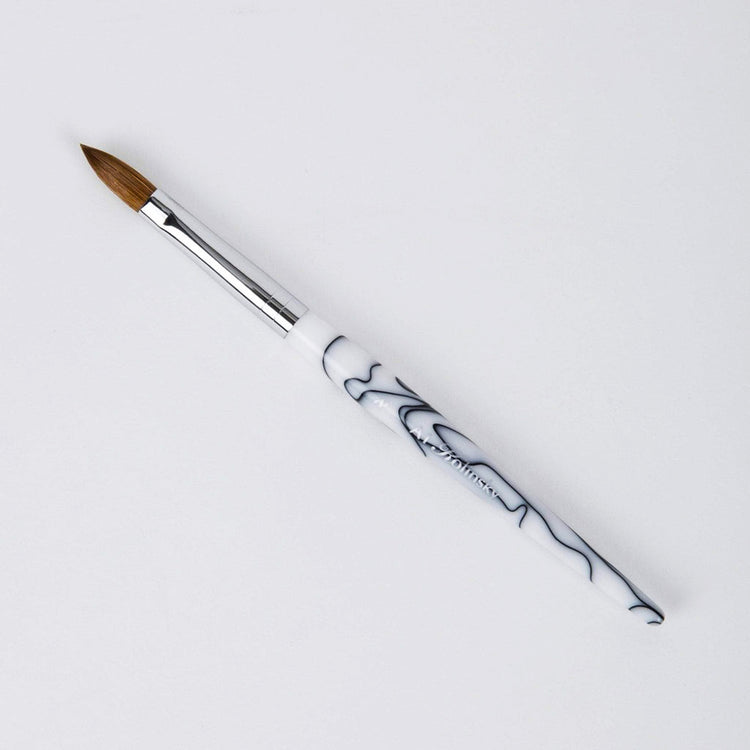 A1 Kolinsky Acrylic Brush #8 White Marble B-AW8