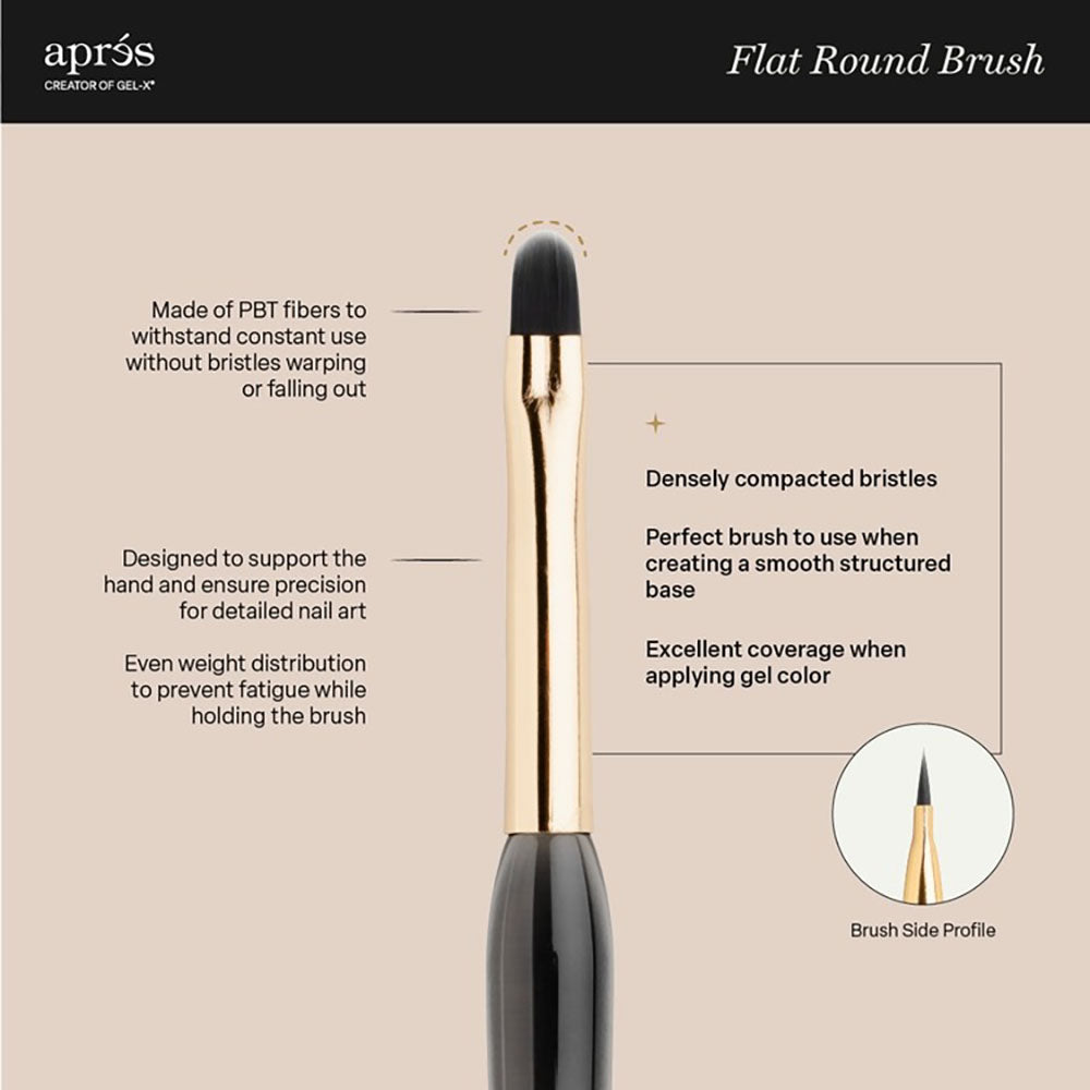 Apres Gel Art Brush - Flat Round AP-5BRFR 41997