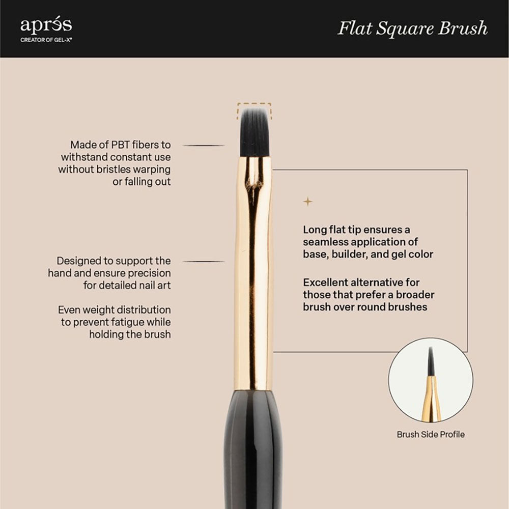 Apres Gel Art Brush - Flat Square AP-5BRA 41998