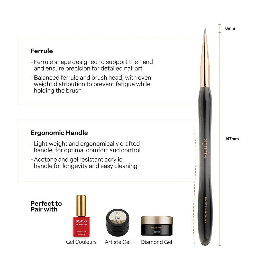 Apres Gel Art Brush - Short Liner AP-5BRSL 42000