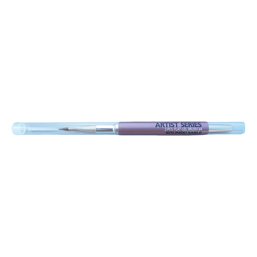 OPI Artist Series 2-Pcs Flat Gel Brush 4 Kolinski SableBR944