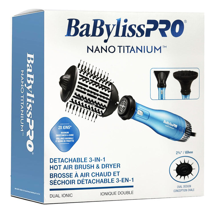 BaBylissPRO Nano Titanium Hot Air Brush & Dyer BNTDHB275C