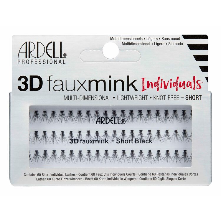Ardell 3D Fauxmink Individual Lashes - Short Black 51816