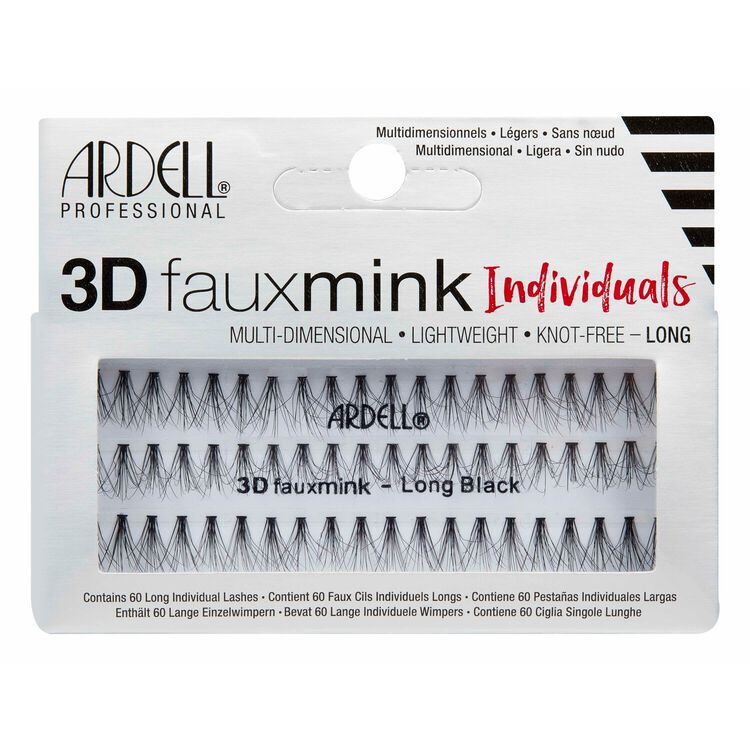 Ardell 3D Fauxmink Individual Lashes - Long Black 51818