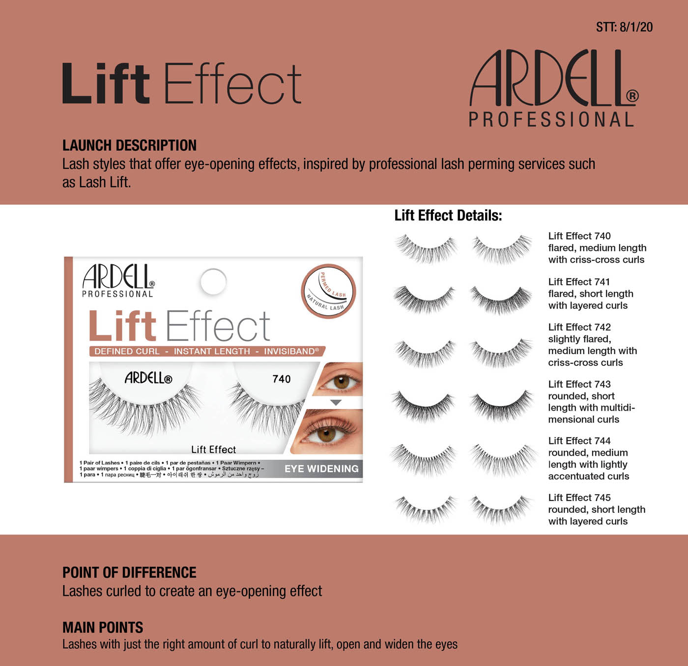 Ardell Lift Effect Lashes 1 Pair - 740 Black 62612