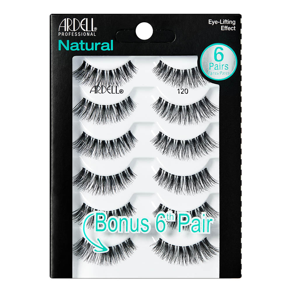 Ardell Natural Lashes 6 Pairs - 120 Black 67418