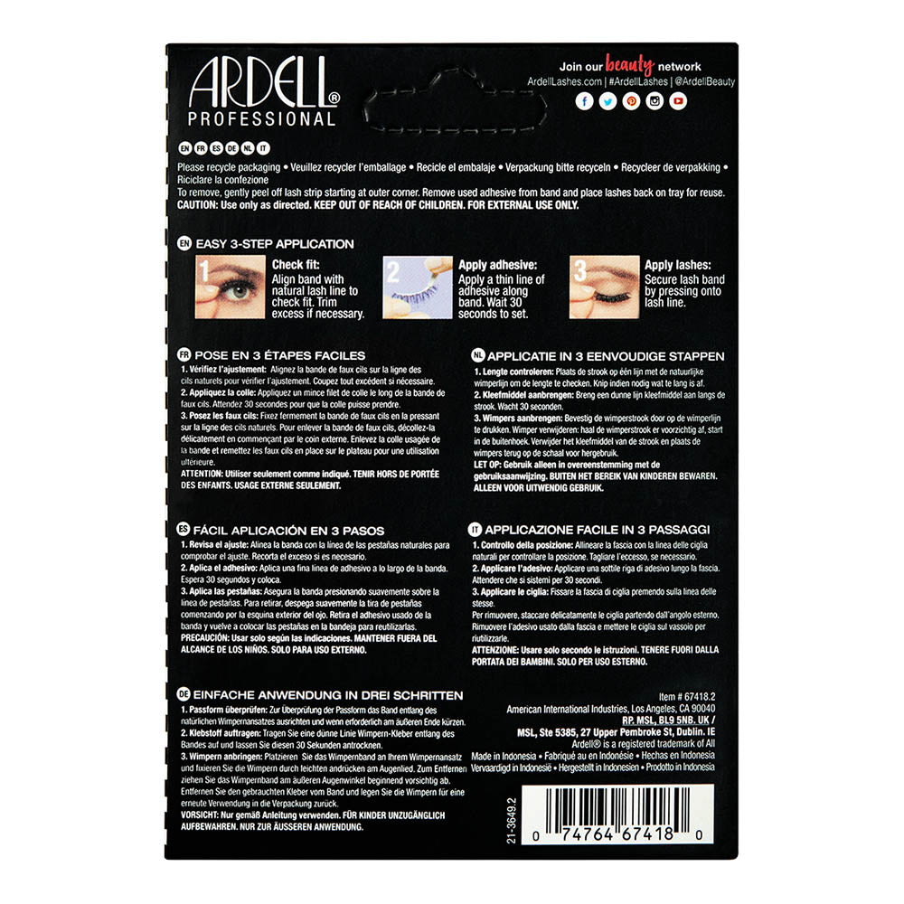 Ardell Natural Lashes 6 Pairs - 120 Black 67418