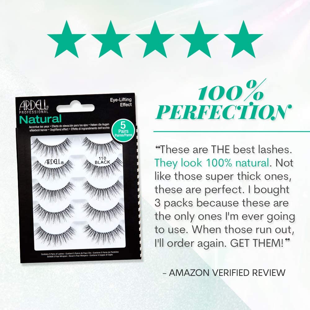 Ardell Natural Lashes 5 Pairs - 110 Black 68981