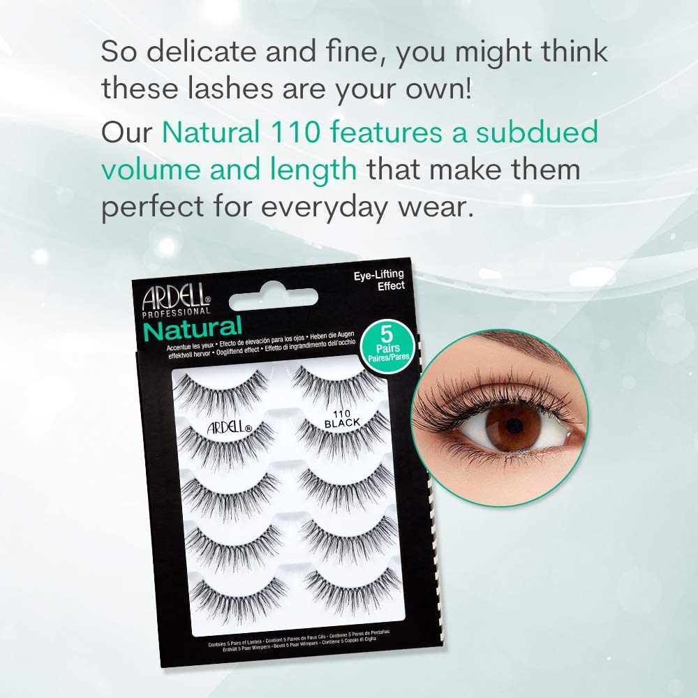 Ardell Natural Lashes 5 Pairs - 110 Black 68981