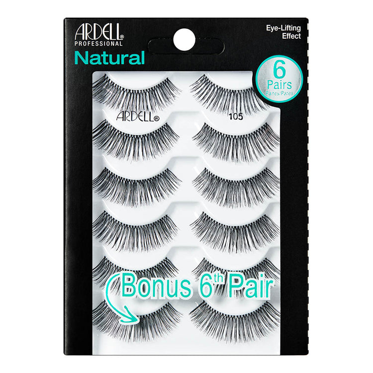 Ardell Natural Lashes 6 Pairs - 105 Black 68985