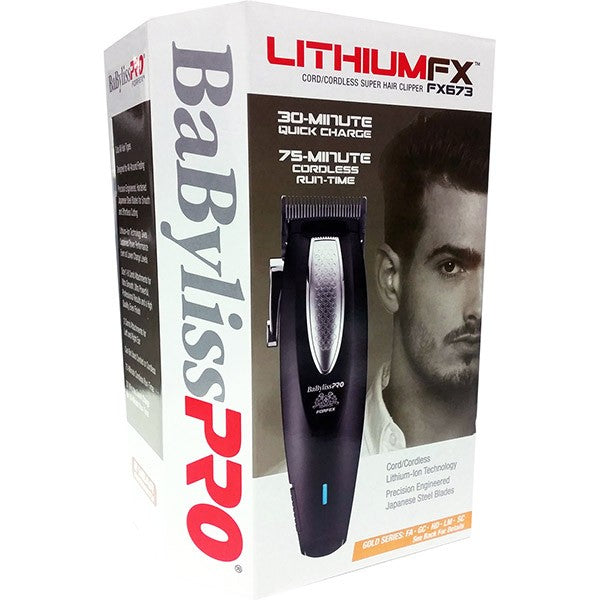 BabylissPRO LithiumFX Cord/Cordless Super Hair ClipperFX673C
