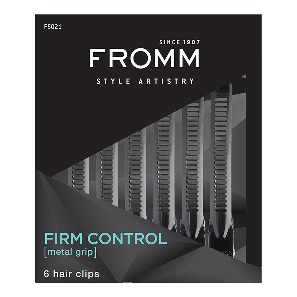 FROMM Firm Control Metal Grip Hair Clips BK 6PK F5021/02105