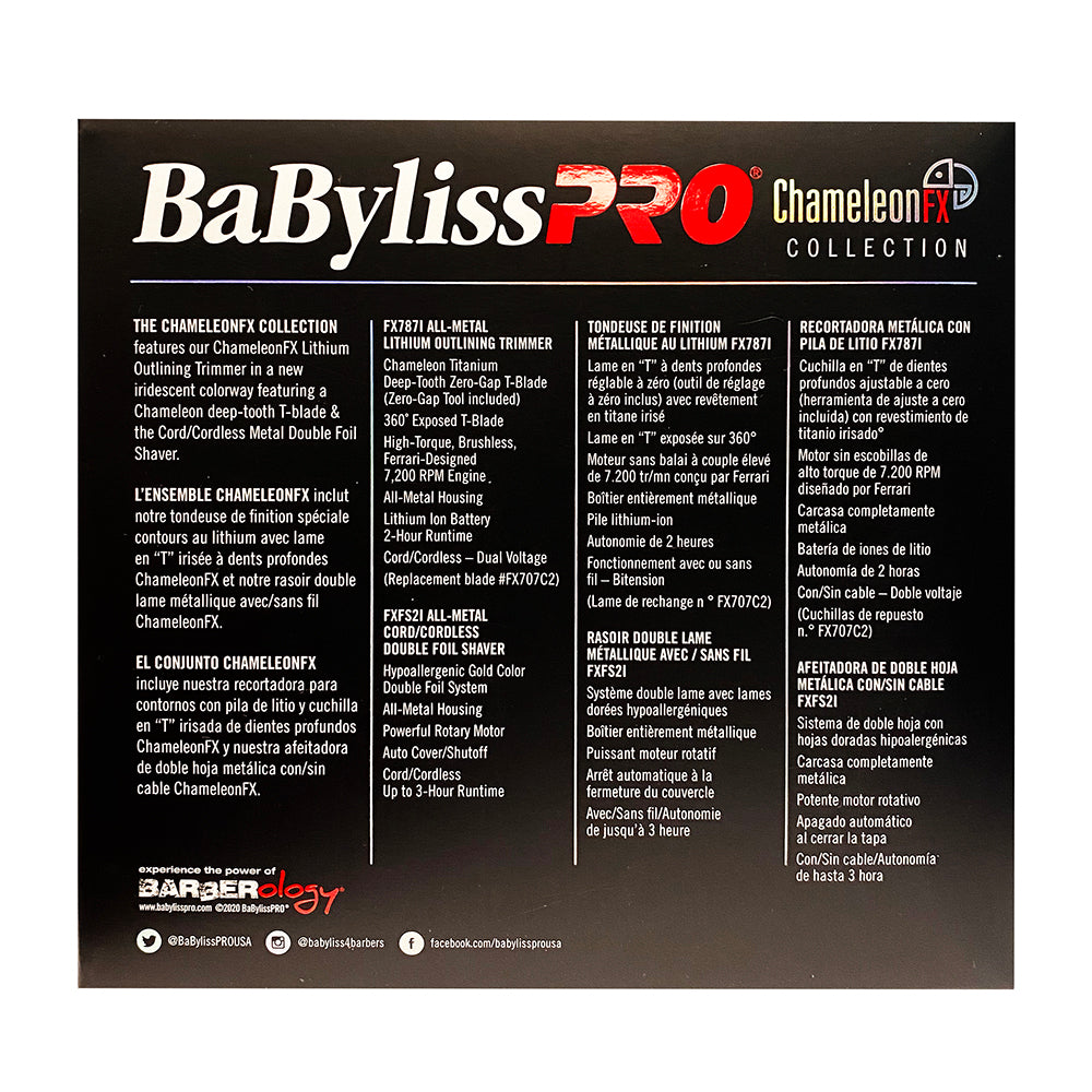 BaBylissPRO Skeleton Trimmer W/Double Foil Shaver FXHOLPK2I