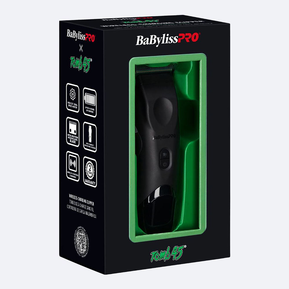 BaBylissPRO Tomb 45 Wireless-Charging Clipper FXT45C