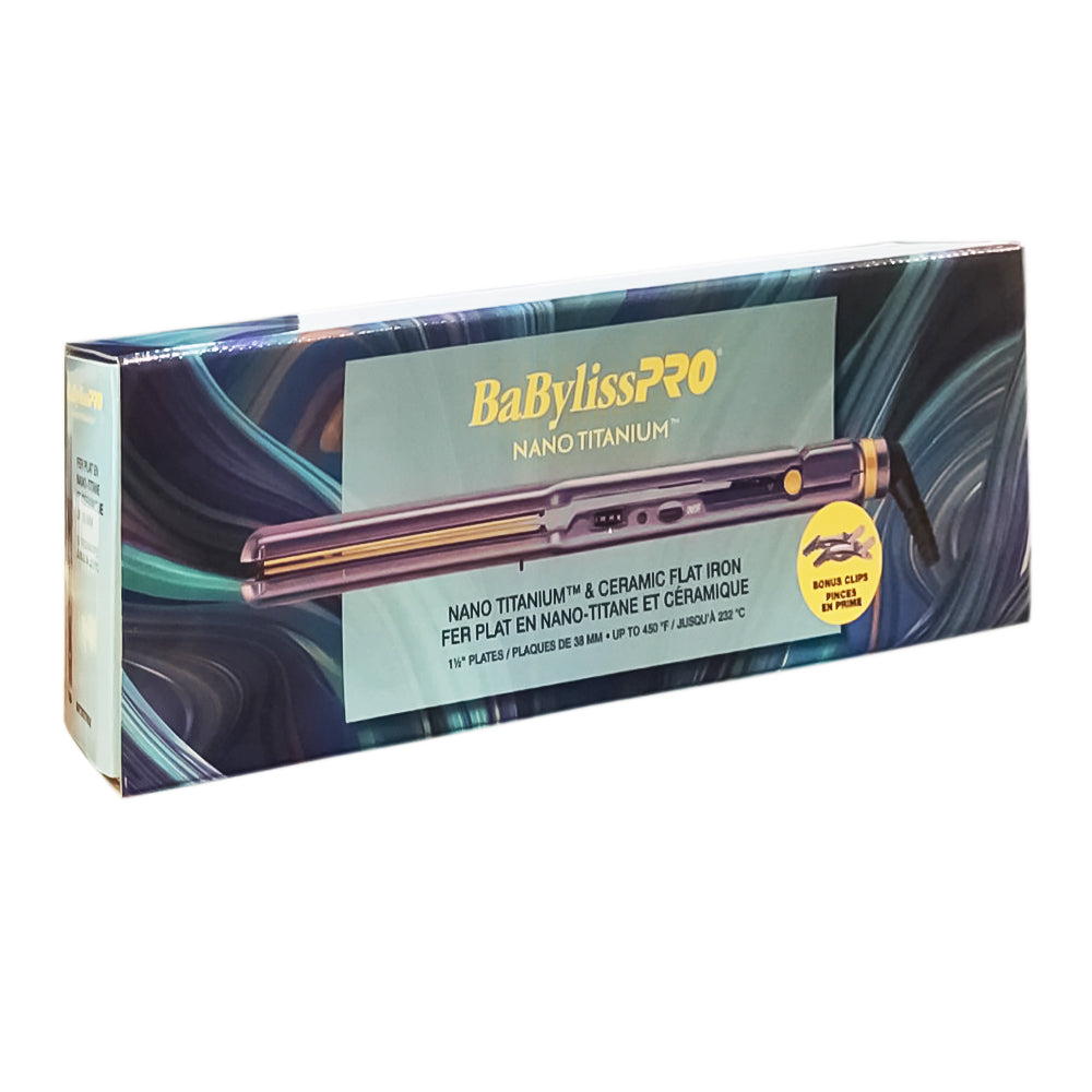 BaBylissPRO Nano Titanium Flat Iron 1.5" BNT3073WOC 45518