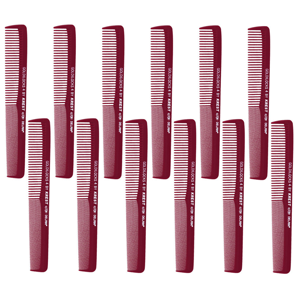Krest Goldilocks Styling Comb #4 12Pcs GOLI4BXC 02031