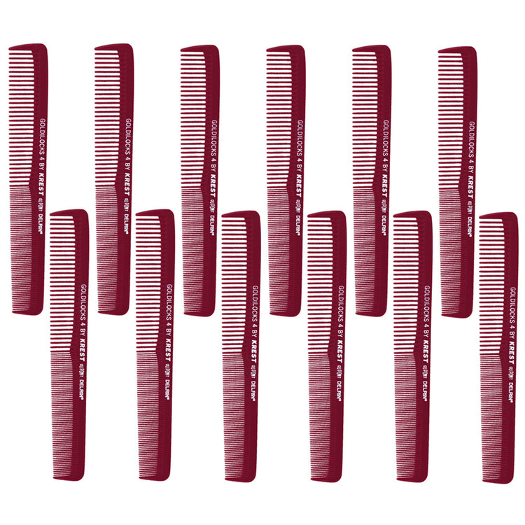 Krest Goldilocks Styling Comb #4 12Pcs GOLI4BXC 02031
