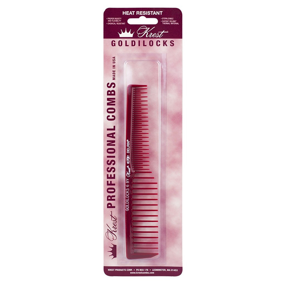 Krest Goldilocks Finish Comb Wide Teeth #6 GOLI6BXC 02034