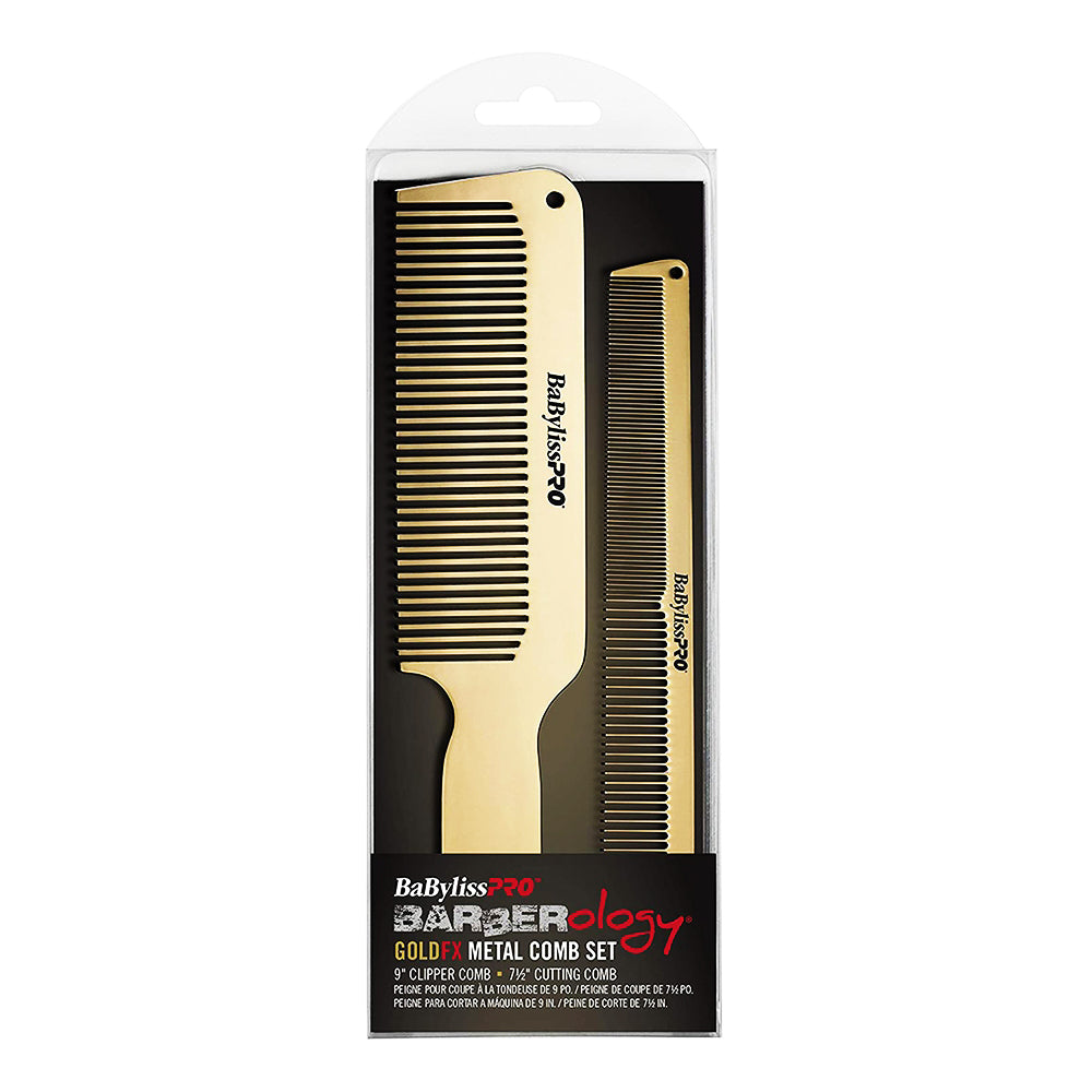 BaBylissPRO Barberology GoldFX Metal Comb Set BCOMBSET2G