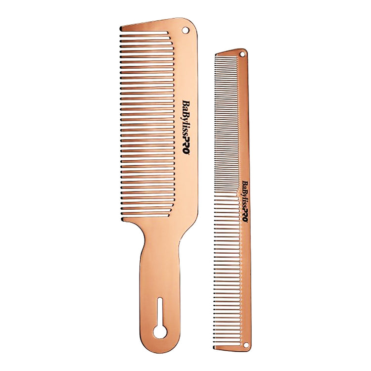 BaBylissPRO Barberology RoseFX Metal Comb Set BCOMBSET2RG