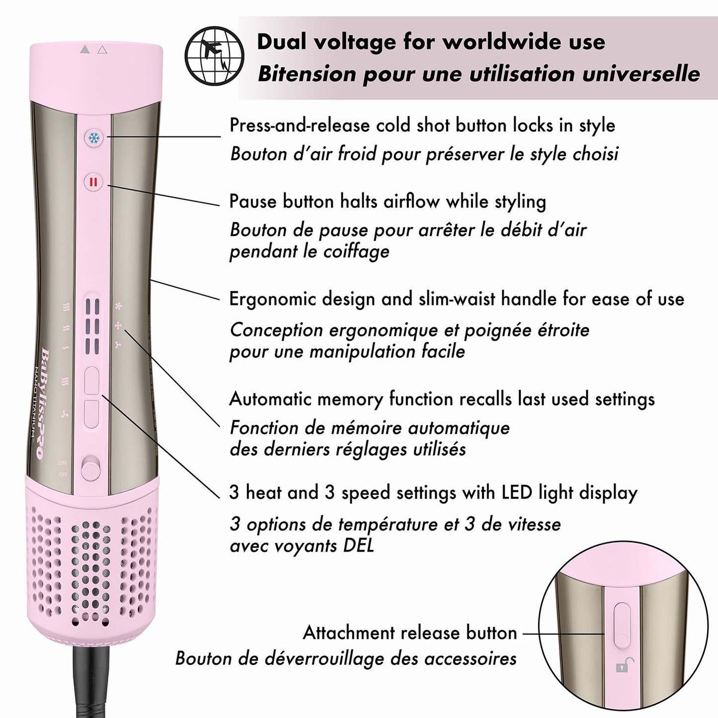 BabylissPRO Style/Switch Ionic Multi-Styler & Dryer BNTSSPK