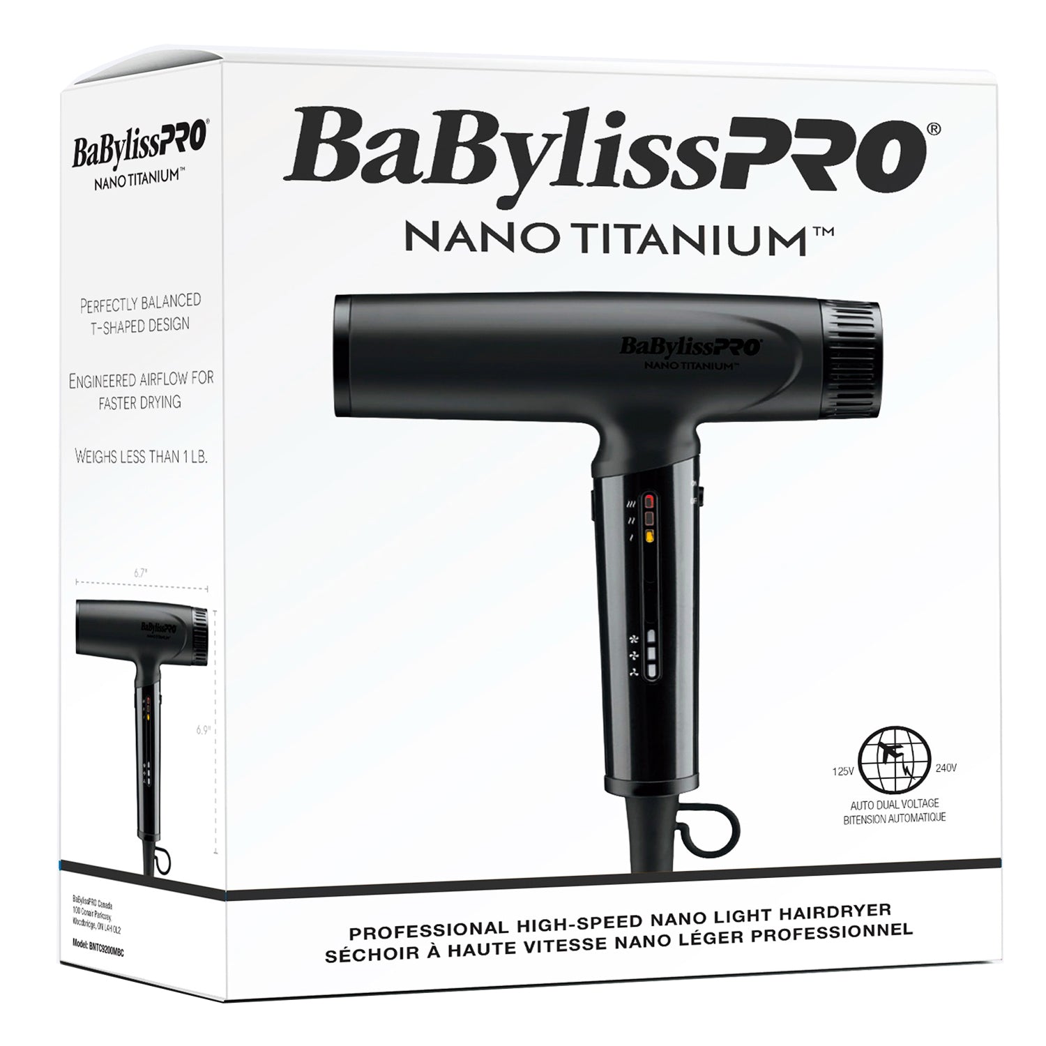 BaBylissPRO High-speed Nano Light Hairdryer BNTC9200MBC
