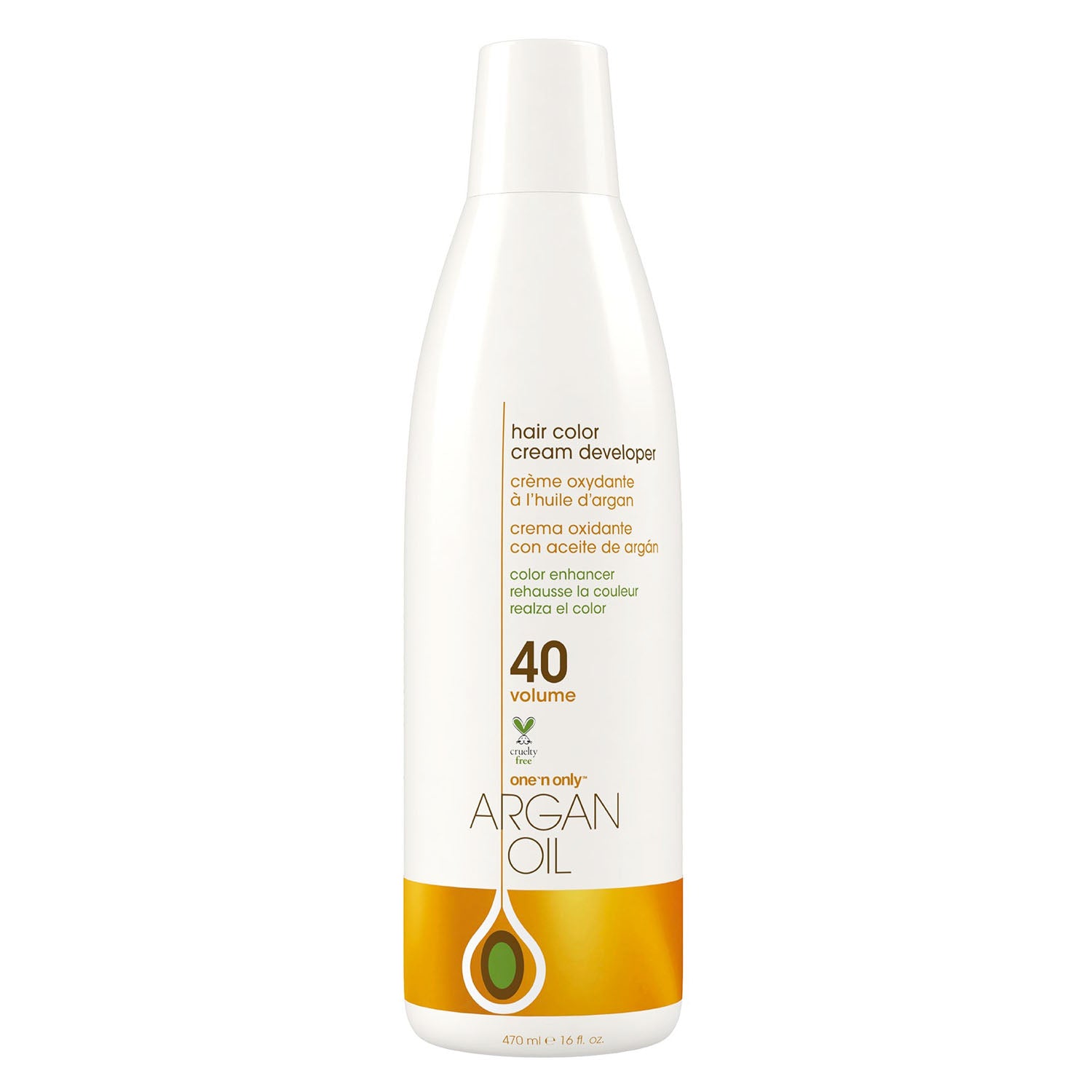 One 'N Only Argan Oil Hair Color Cream Developer 40Vol 16 oz