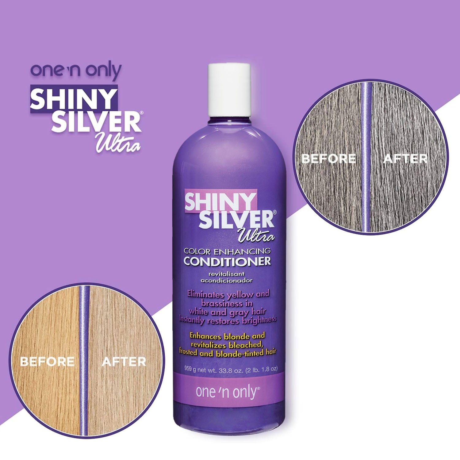One N' Only Shiny Silver Ultra Conditioner 33.8 oz 00148