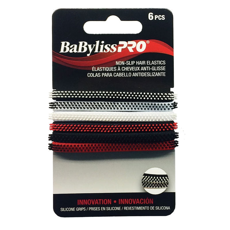 BaBylissPRO Non-Slip Hair Elastics 6pcs - BESHAEL3UCC/39127